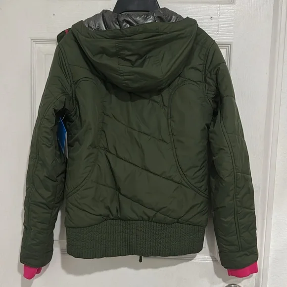 NWT Columbia Horizon Ride II Insulated Hooded JacketGreen Girl Size (14/16)